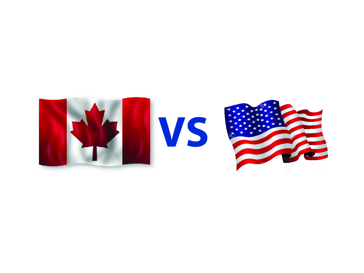American Flag vs. Canadian Flag