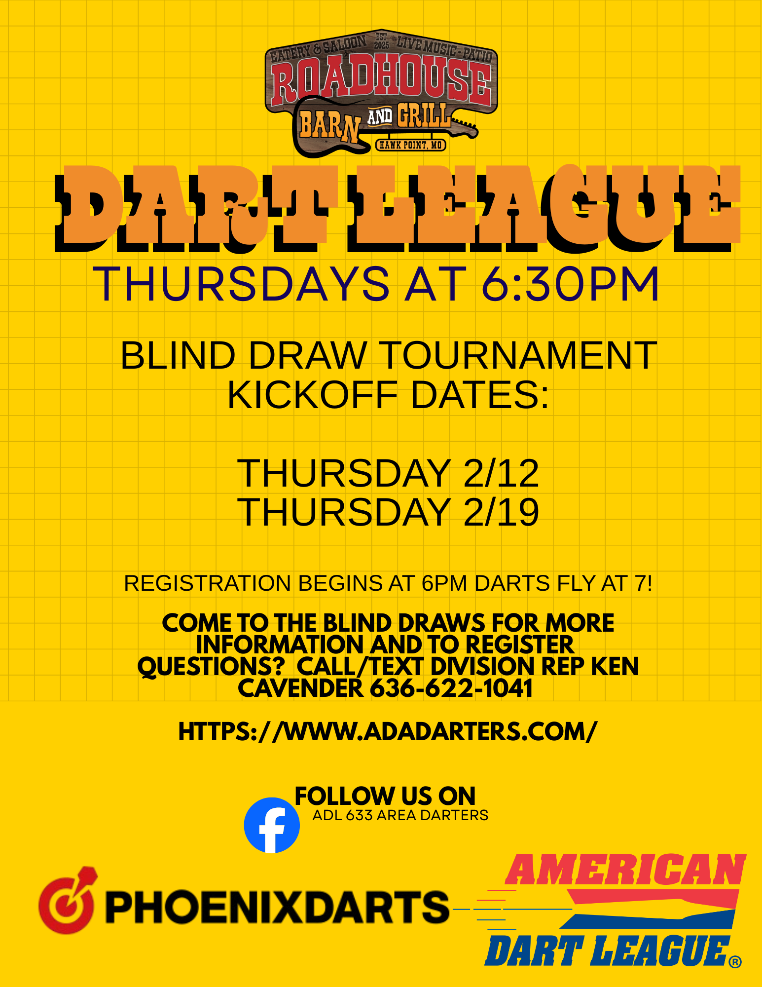 2026 ADL Roadhouse Promo Flyer Thursdays